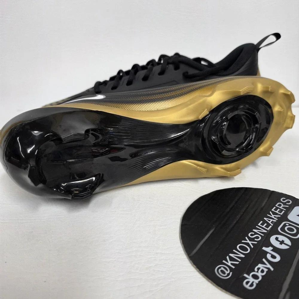 Nike Air Vapor Speed 3 Football Cleats Black Gold FB3303-003 Men's Size 10.5
